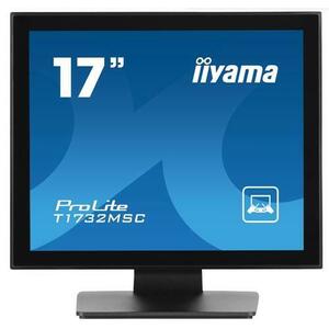 Monitor TN LED IIyama 17inch T1732MSC-B1SAG, 1280 x 1024, VGA, HDMI, DisplayPort, Boxe, Touchscreen (Negru) imagine