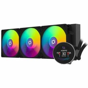 Cooler CPU AQIRYS Hydra 360 AiO Black, Iluminare RGB, 3 x 120mm imagine