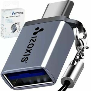 Adaptor Izoxis USB-C - USB 3.0, tehnologie OTG, 5Gb/s, 0, 5A, metal/PVC, 3x0, 8x2 cm imagine