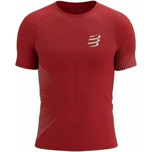 Compressport Performance SS Tshirt M High Risk Red/White S Tricou cu mânecă scurtă pentru alergare imagine