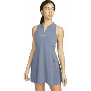 Nike Dri-Fit Advantage Womens Tennis Dress Blue/White L Rochie Tenis imagine