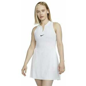 Nike Dri-Fit Advantage Womens Tennis Dress White/Black S Rochie Tenis imagine