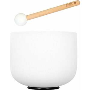 Sela 8" Crystal Singing Bowl Frosted 432 Hz B incl. 1 Wood Mallet imagine