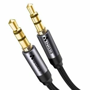 Cablu AUX tata, jack 3, 5mm, stereo, varfuri placate cu aur, lungime cablu 175 cm imagine