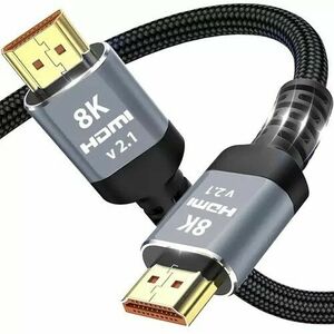 Cablu HDMI 2.0, rezolutie 8K, varfuri placate cu aur, cupru si PVC, negru/gri imagine