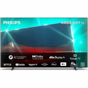 Televizor OLED Philips 122 cm (48inch) 48OLED718/12, Ultra HD 4K, Smart TV, Ambilight, WiFi, CI+ imagine