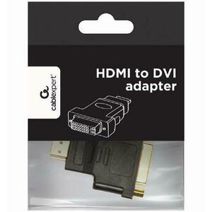 Adaptor video Gembird, HDMI (T) la DVI-I DL (M), conectori auriti, Negru, A-HDMI-DVI-3 imagine