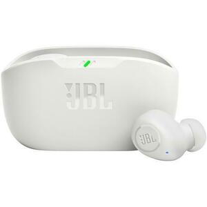 Casti True Wireless JBL Wave Buds, Bluetooth, Deep Bass, 32 ore, Waterproof IPX2 (Alb) imagine