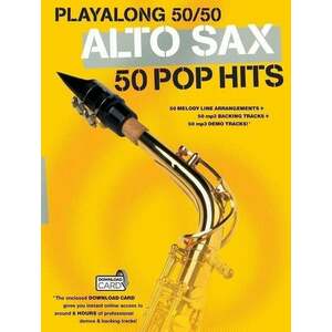 Hal Leonard Playalong 50/50: Alto Sax - 50 Pop Hits Partituri imagine