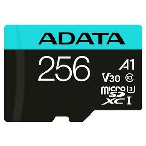 Card de memorie ADATA Premier, MicroSDXC, 256GB, UHS-I, Class 10, U3 + Adaptor microSD imagine