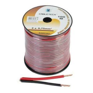 Cablu difuzor cupru 2x0.75mm rosu/negru 100m imagine