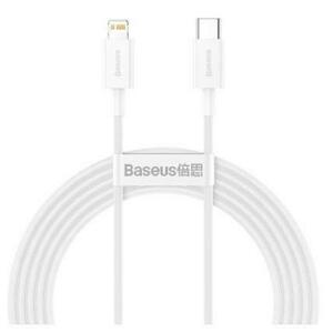 Cablu de date Baseus Superior CATLYS-C02, Fast Charging, USB Type-C - Lightning, PD 20W, 2m (Alb) imagine