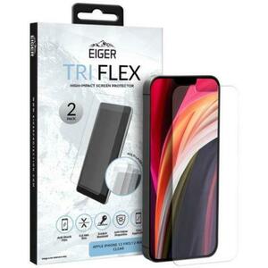 Folie Protectie Eiger Clear Tri Flex EGSP00629 pentru Apple iPhone 12, iPhone 12 Pro, 2 buc/pachet (Transparent) imagine
