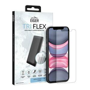 Folie Sticla Eiger Clear Tri Flex EGSP00527 pentru iPhone 11 / XR, 0.4 mm, 5H (Transparent) imagine