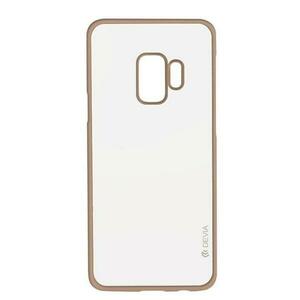 Protectie Spate Devia Glitter Soft DVGLTSFG960CG pentru Samsung Galaxy S9 G960 (Transparent/Auriu) imagine