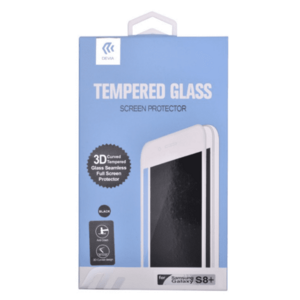 Folie Protectie Sticla Temperata Devia 3D DV3DEDGG955BK pentru Samsung Galaxy S8 Plus G955 (Transparent/Negru) imagine