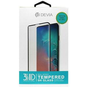 Folie Protectie Sticla Temperata Devia 3D DVFS3DS21UBK pentru Samsung Galaxy S21 Ultra (Transparent/Negru) imagine