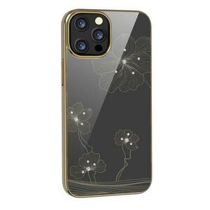 Husa Devia Crystal Flora DVCFIP13PGD pentru iPhone 13 Pro Gold (Negru/Auriu) imagine