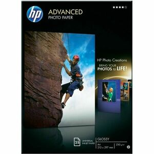 HP Q5456A PAPER Advanced Glossy Photo; A4; 25 sheet; 210 x 297 mm; Greutate/m2 250 Q5456A imagine