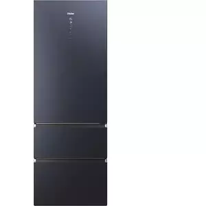 Combina Frigorifica Haier HTW7720ENMB, 3 usi, WIFI, 483 L, Clasa E, wine rack, Tower LED (Back LED), MyZonePlus, HCS, Day Light, H 201 cm, Culoare Brushed Black imagine