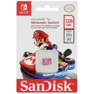 SanDisk Nintendo SWITCH microSDXC 128 GB 100/90 MB/s V30 UHS-I U3 imagine