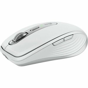 Mouse wireless Logitech MX Anywhere 3S, 2.4GHz&Bluetooth, Silent, Scroll MagSpeed, Multidevice, USB-C, Pale Grey imagine