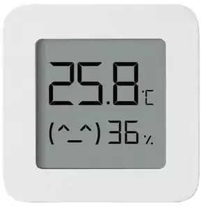 Senzor de temperatura si umiditate, Xiaomi Mi 2 cu afisaj digital, Bluetooth, Smart Home, Alb imagine