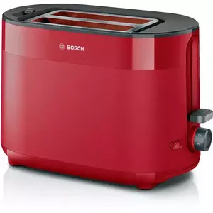 Prajitor de paine compact Bosch TAT2M123, setari decongelare si incalzire, suport incalzire chifle, oprire automata. Rosu imagine
