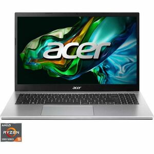 Laptop Acer 15.6'' Aspire 3 A315-44P, FHD, Procesor AMD Ryzen™ 5 5500U (8M Cache, up to 4.0 GHz), 8GB DDR4, 512GB SSD, Radeon, No OS, Pure Silver imagine