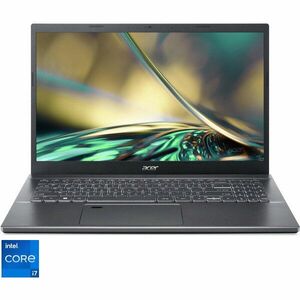 Laptop Acer 15.6'' Aspire 5 A515-57, FHD IPS, Procesor Intel® Core™ i7-12650H (24M Cache, up to 4.70 GHz), 16GB DDR4, 512GB SSD, GMA UHD, No OS, Steel Gray imagine