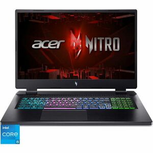 Laptop Acer Nitro 17 AN17-51, 17.3 inch 2560 x 1440, Intel Core I5-13500H, 16 GB RAM, 512 GB SSD, Nvidia GeForce RTX 4060, Free DOS imagine
