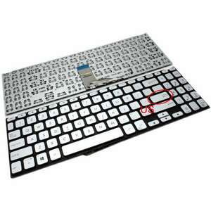 Tastatura Argintie Asus VivoBook 512UB layout US fara rama enter mic imagine