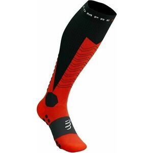 Compressport Ski Mountaineering Full Socks Negru/Roșu T2 Șosete pentru alergre imagine