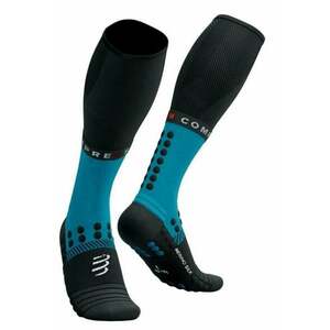 Compressport Full Socks Winter Run Mosaic Blue/Black T2 Șosete pentru alergre imagine