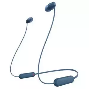 Casti In-Ear Sony WI-C100L, Wireless, Bluetooth, IPX4, Microfon, Fast pair, Autonomie 25 ore, Albastru imagine