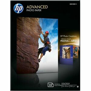 HP Q8696A Paper Advanced Glossy Photo 13 x 18 cm borderless 250 g/m2 25 sheets Q8696A imagine