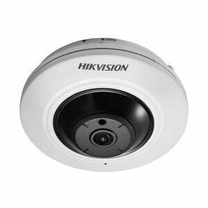 Camera supraveghere IP Dome Hikvision DS-2CD2955FWD-IS, 5 MP, IR 8 m, slot card, 1.05 mm fisheye imagine