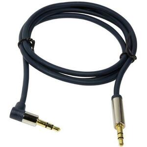 Cablu audio 3.5mm Logilink CA11100, 1m, conector 90 grade (Albastru) imagine