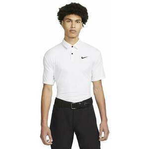 Nike Dri-Fit Tour Mens Solid Golf Polo White/Black XL imagine