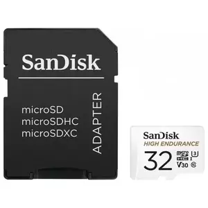 Card de memorie Sandisk High Endurance GN6IA Micro SDXC 32GB Clasa 10 V30 UHS-I U3 + adaptor imagine