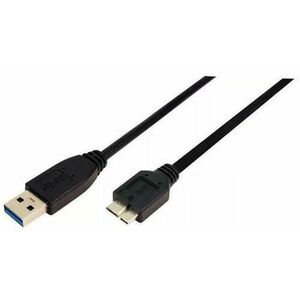 Cablu date Logilink CU0026, USB 3.0 la micro USB-B, 1 m (Negru) imagine