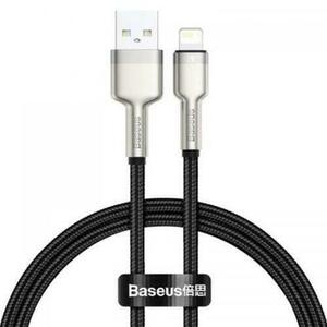 Cablu de date Baseus Cafule Metal, Fast Charging, CALJK-01, USB - Lightning, 0.25m (Negru) imagine