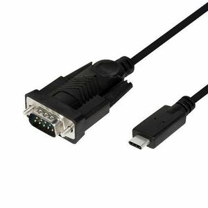 Cablu LOGILINK AU0051, USB Type-C - Serial DB9M 9-pin/RS232, 1.2m (Negru) imagine