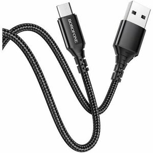 Cablu de date Borofone BX54 Ultra bright, USB - MicroUSB, 1 m, 2.4A, Negru imagine