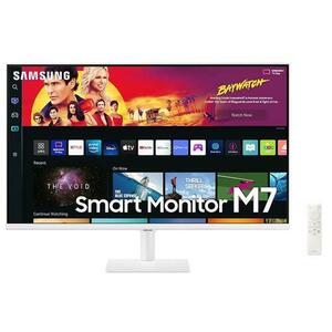 Monitor VA LED Samsung M7 32inch LS32BM701UPXEN, Ultra HD (3840 x 2160), HDMI, Bluetooth, Smart TV Experience, Boxe (Alb) imagine