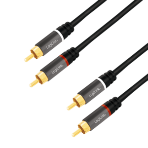 Cablu audio Logilink CA1204, RCA, 2m (Negru) imagine