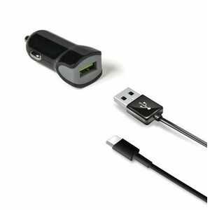 Incarcator Auto Celly CCUSBTYPEC, 12W, 1 x USB, Cablu USB-A - USB Type-C (Negru) imagine