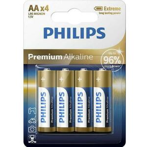 Baterii Philips Premium Alkaline LR6M4B/10, AA, 4 buc imagine
