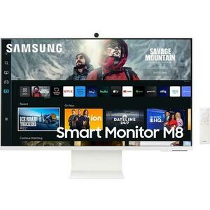 Monitor Smart cu TV Experience VA LED Samsung 32inch LS32CM801UUXDU, UHD (3840 x 2160), HDMI, WiFi, 4 ms (Alb) imagine