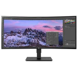 Monitor VA LED LG 35inch 35BN77CP-B, UWQHD (3440 x 1440), HDMI, DisplayPort, Ecran curbat, Boxe (Negru) imagine